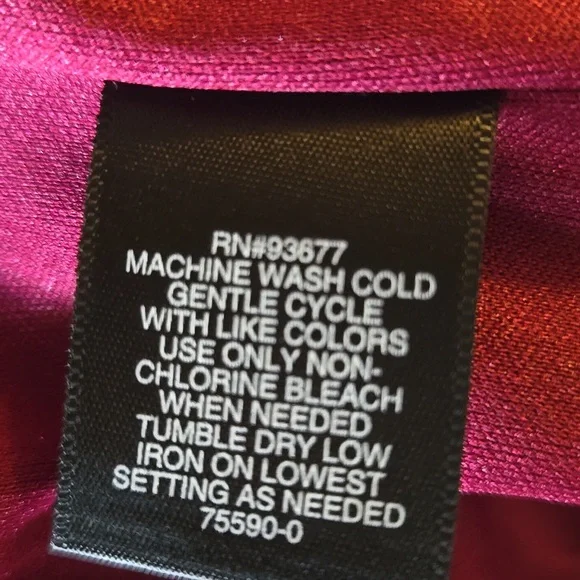 Liz Claiborne-Burgundy squared print dress pollover Sz XL NWT. - Picture 9 of 10